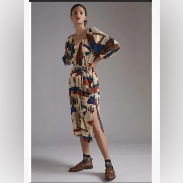 Nwot Odell's (Anthropologie) Cactus Print Dress Size Medium